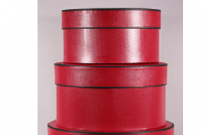 Hat Box Red With Black Piping 30% Off