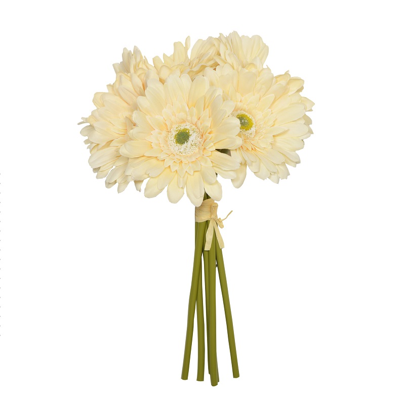 Ivory Gerbera Hand Tied | Artificial Flowers, Bunches, Gerbera, Single ...