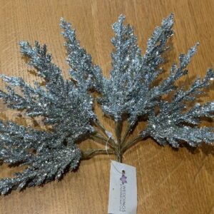 Glitter Fern Bunch Silver 10% Off